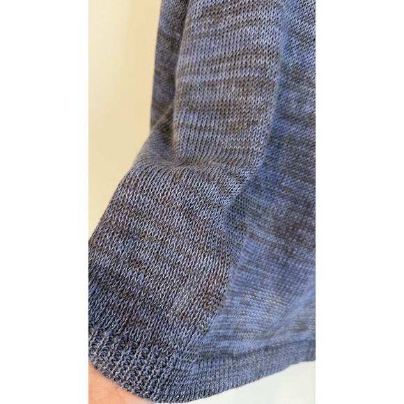 EILEEN FISHER Sweater Small Organic Linen Tunic Long Sleeve Pullover Blue 1792 - Picture 4 of 9